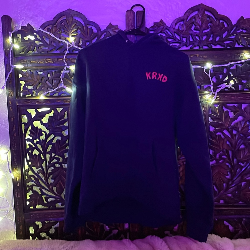 Navy blue Krooked pull hoodie
